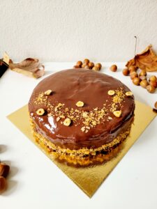 Entremet chocolat noisettes