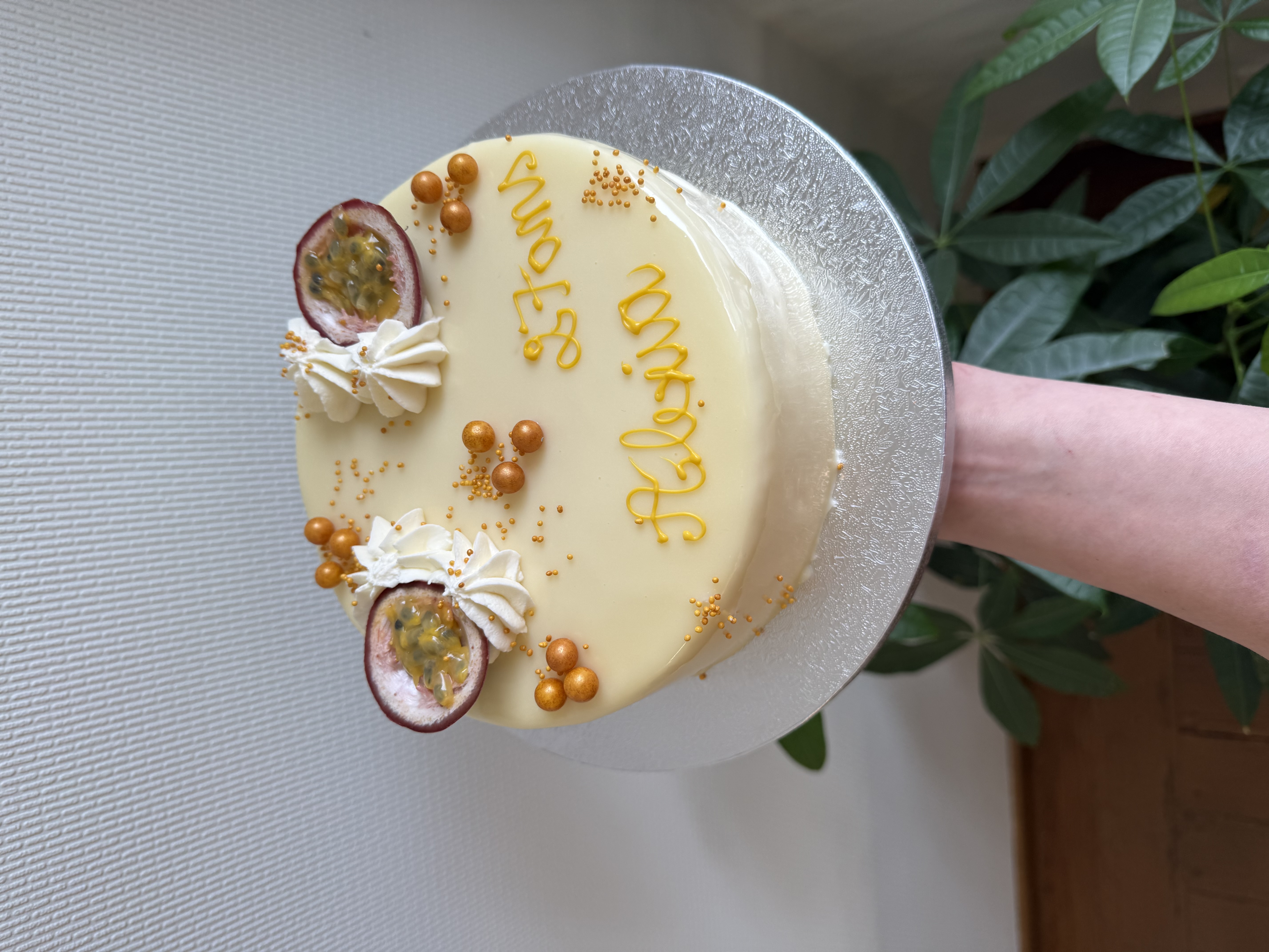 Entremet fruits de la passion et coco
