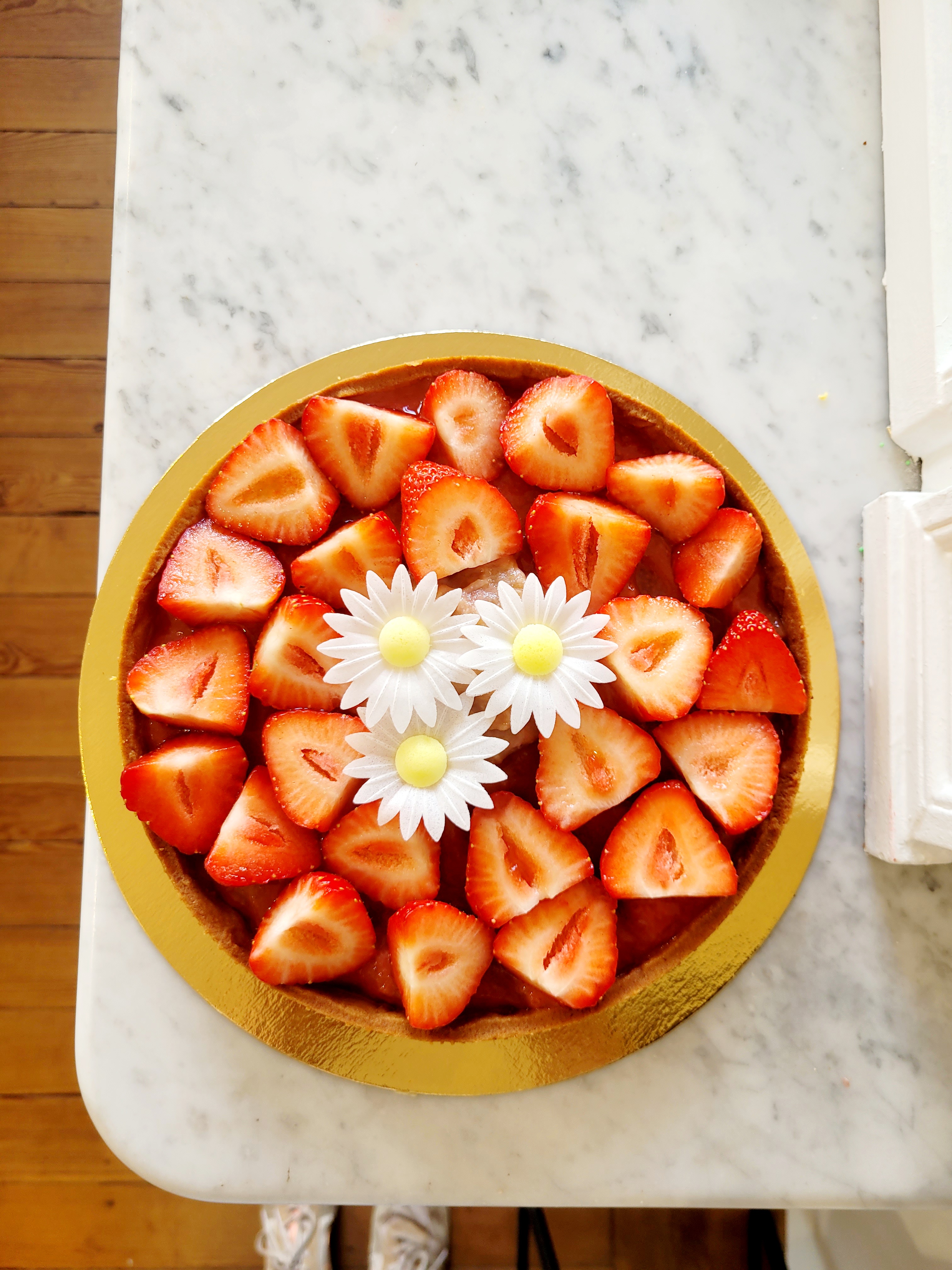 Tarte rhubarbe fraise