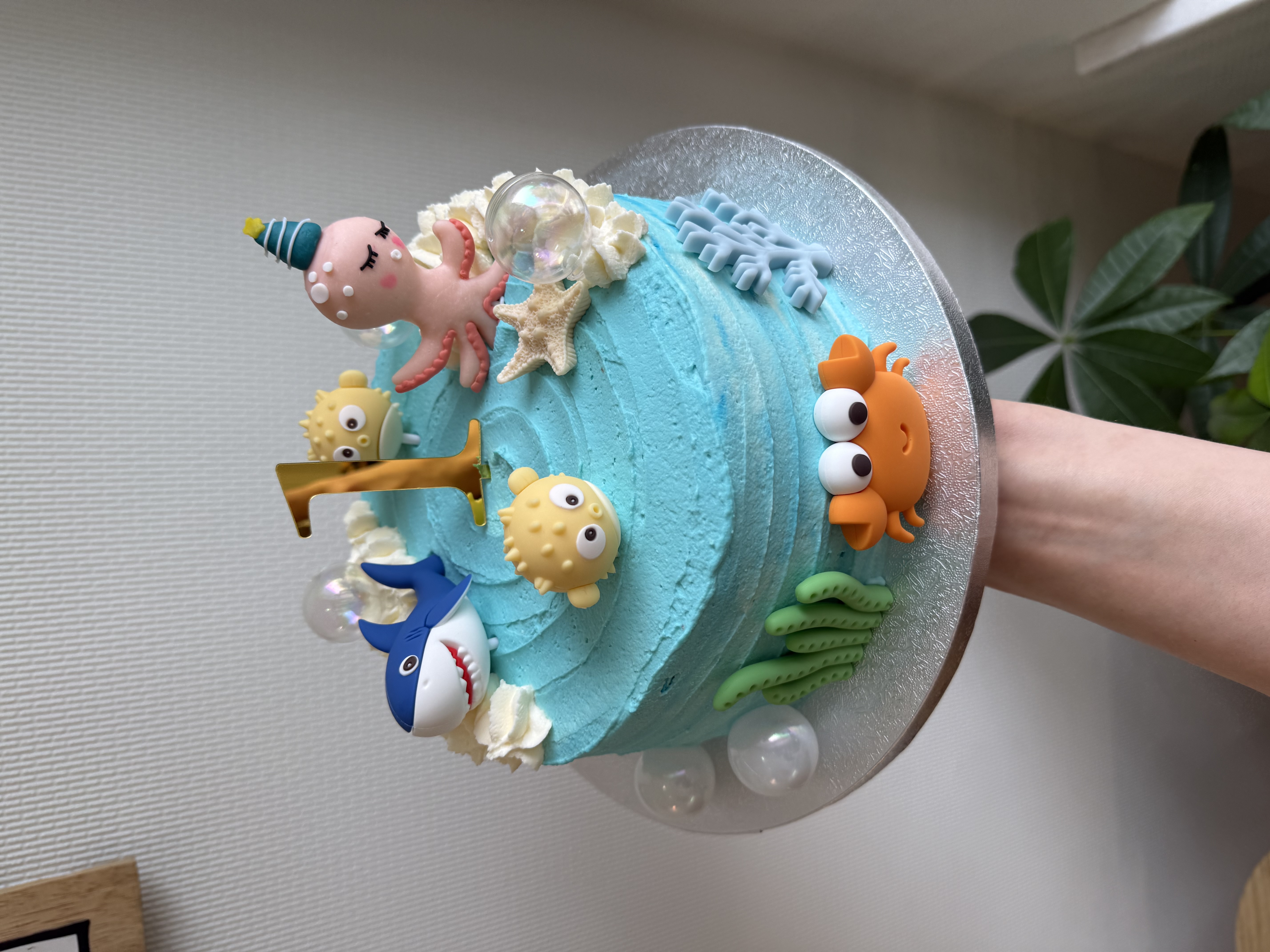 Gâteau océan et poissons