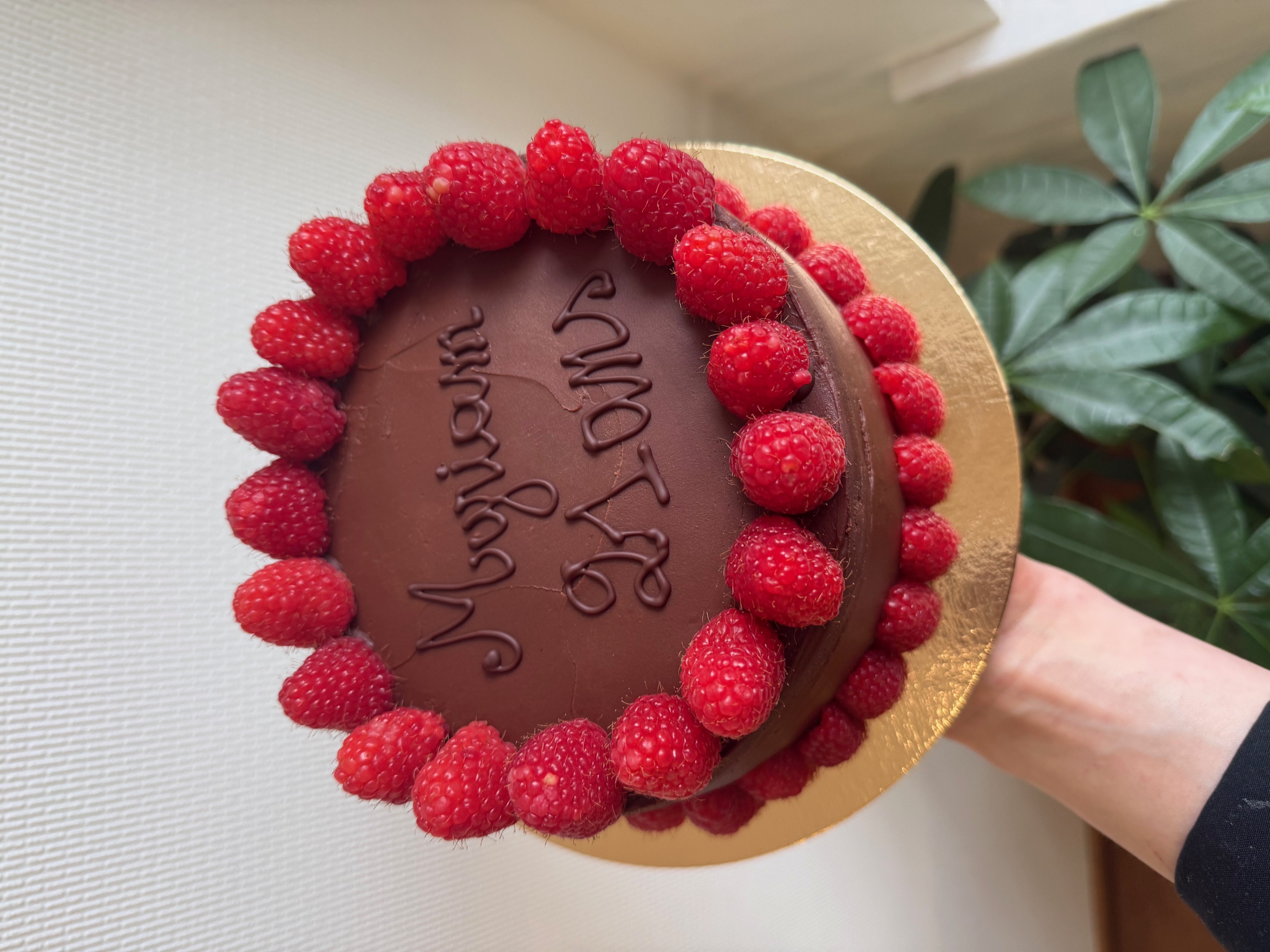 Gâteau choco noir framboise sans lactose